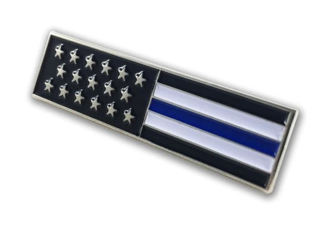 Thin Blue Line Uniform Pin - American Flag Thin Blue Line - Thin Blue Line
