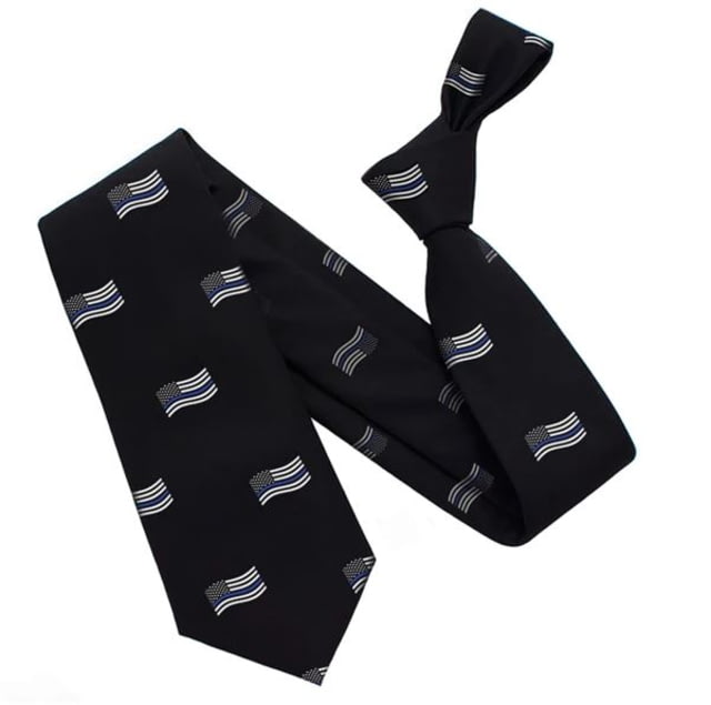 Thin Blue Line Waving Flag Tie Thin Blue Line - Thin Blue Line