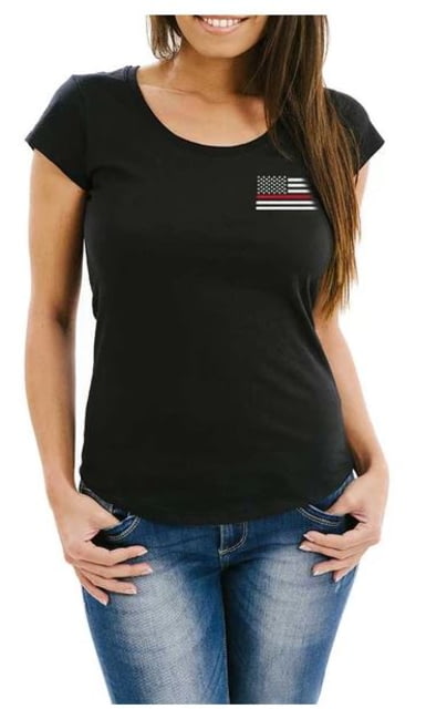 Thin Blue Line Woman's Shirt - Remember Thin Red Line