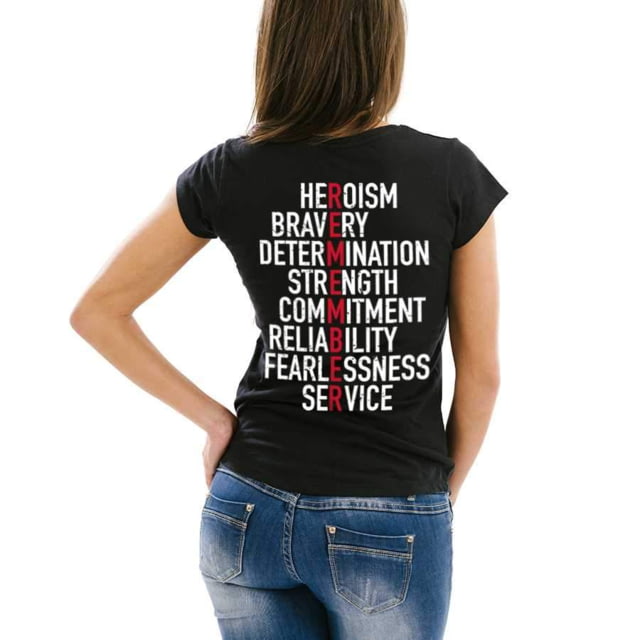 Thin Blue Line Woman's Shirt - Remember Thin Red Line