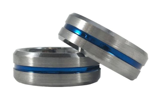 Thin Blue Line Women's Tungsten Ring Thin Blue Line