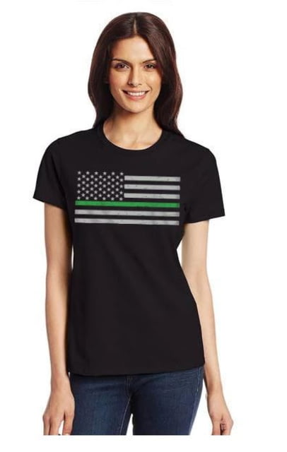 Thin Blue Line Women's - Short Sleeve Classic Green