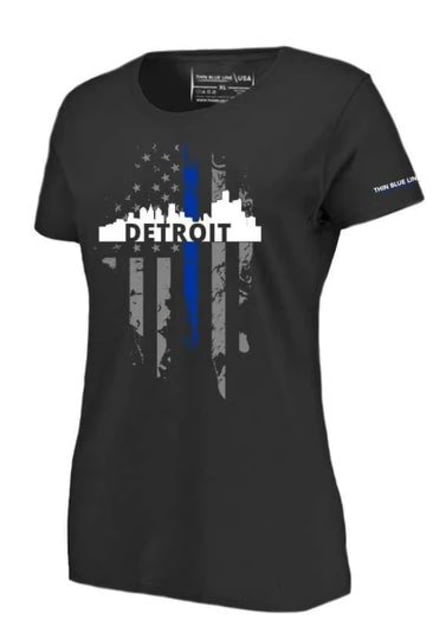 Thin Blue Line Women's T-shirt Detroit Large