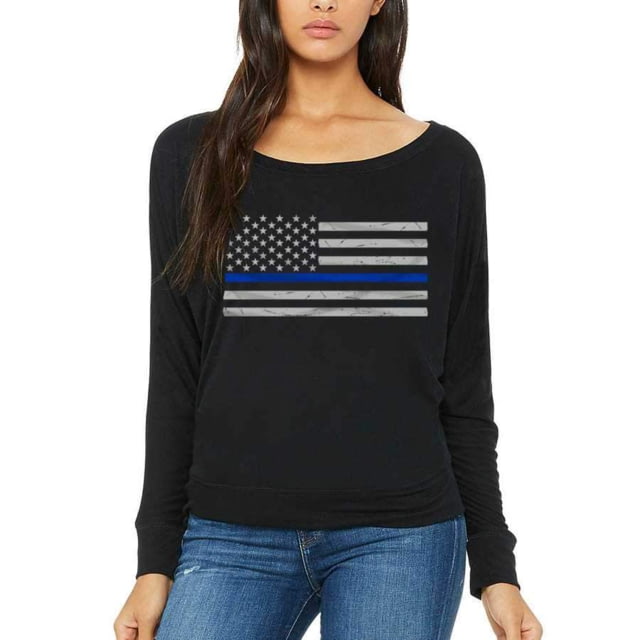 Thin Blue Line Women's Off Shoulder - Classic