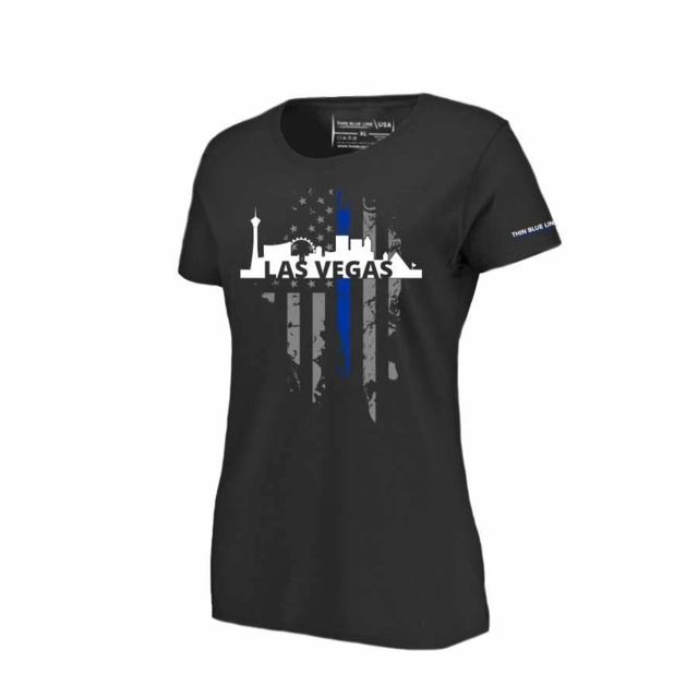 Thin Blue Line Women's T-shirt Vegas Large