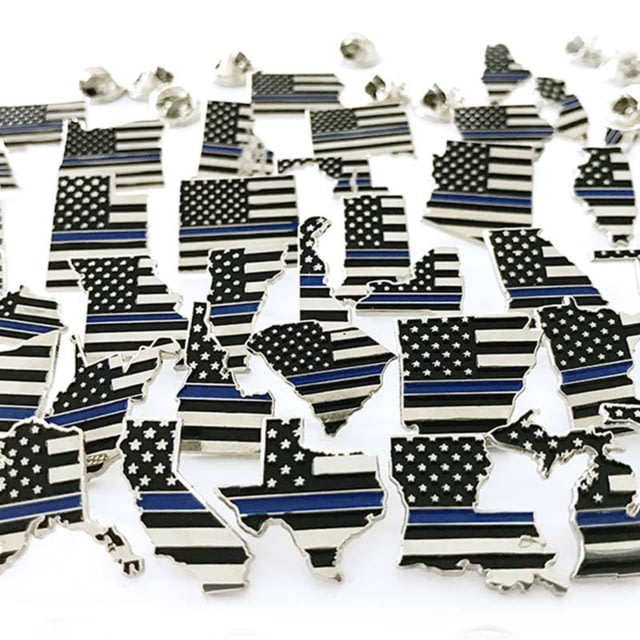 Thin Blue Line Washington American Flag Pin Thin Blue Line - Thin Blue Line