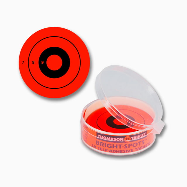 Thompson Target Bright Spots Orange 2.25in Adhesive Targets In Re-Close Container 50 Pack Orange Extra Small - Thompson Target