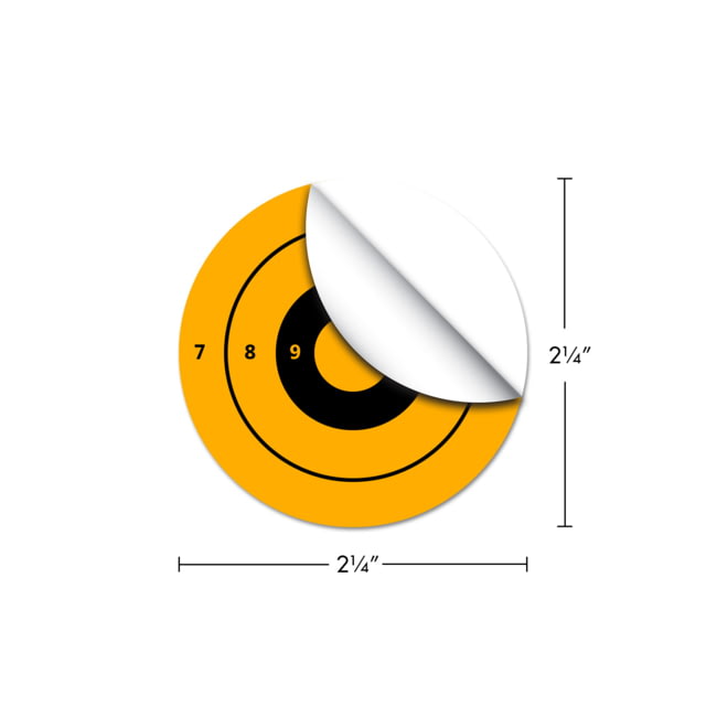 Thompson Target Direct Hit Yellow 2.25in Adhesive Targets In Re-Close Container 50 Pack Yellow Extra Small - Thompson Target