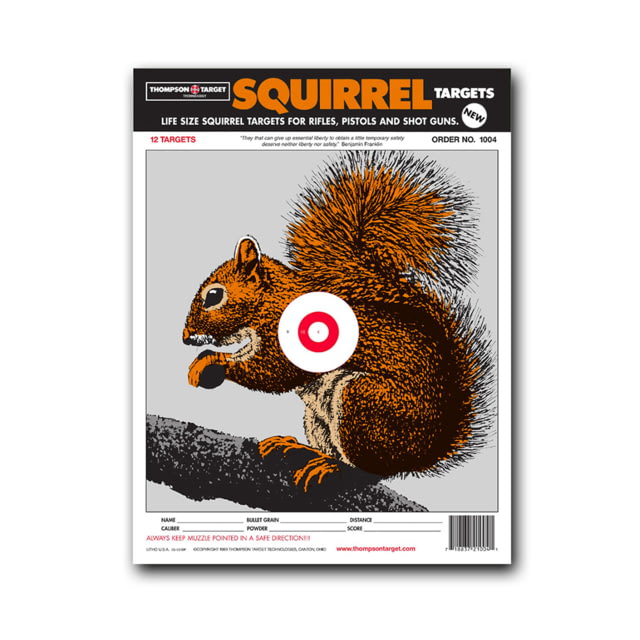 Thompson Target Life-Size Squirrel 9x12 Paper Shooting Targets 50 Pack Brown Small 50 - Thompson Target