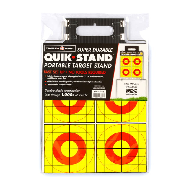 Thompson Target Quik-Stand Sturdy & Durable Outdoor Target Stand W/Targets Black Large - Thompson Target
