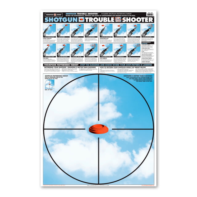 Thompson Target Shotgun Trouble Shooter 25x38 Paper Patterning Targets 25 Pack Blue 2XL - Thompson Target