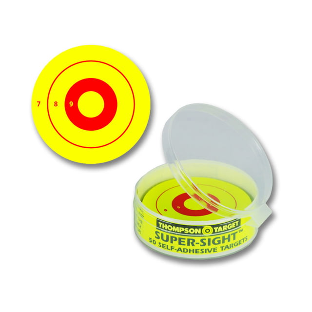 Thompson Target Super Sight 2.25in Adhesive Targets In Re-Close Container 50 Pack Green Extra Small - Thompson Target