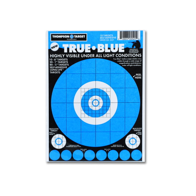 Thompson Target True Blue 6.5x9in Adhesive Peel & Stick Targets 30 Pack Blue XS - Thompson Target