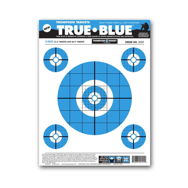 Thompson Target True Blue 9x12 Paper Shooting Targets 50 Pack Blue Small 50 - Thompson Target