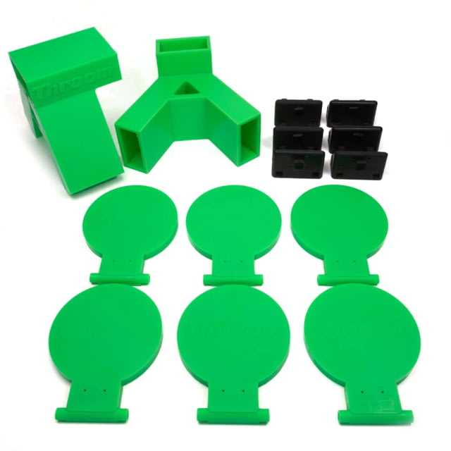Throom Targets Knockdown Plate Rack 8in Round Target Kit Green