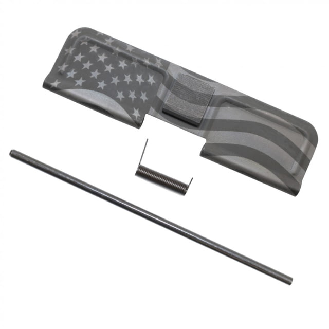 Tiger Rock AR-10/LR-308 Dust Cover w/ Flag Engraving Black Small