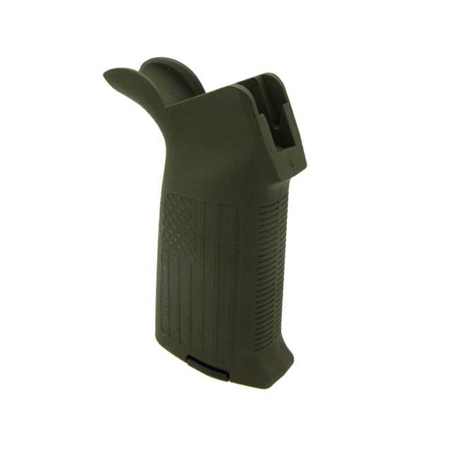 Tiger Rock AR-15/10 A2 Style Pistol Grip with USA Flag Pattern Cerakote OD Green Small - Tiger Rock