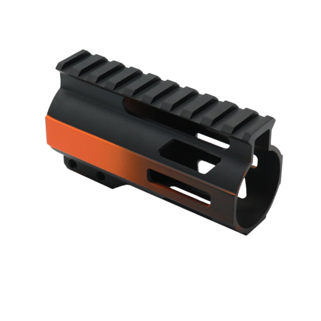 Tiger Rock AR-15 4in M-Lok Super Slim Free Float Handguard w/2in & 3in M-Lok Rail Sections Cerakote Gradient Organge Small - Tiger Rock