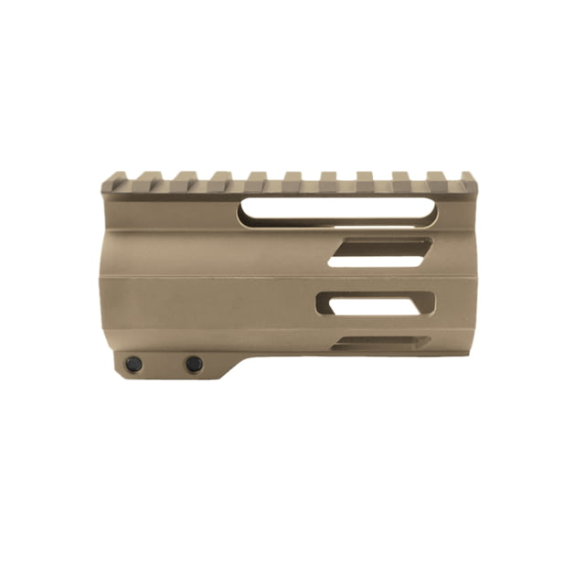 Tiger Rock AR-15 4in M-Lok Super Slim Free Float Handguard w/2in & 3in M-Lok Rail Sections Cerakote Plain FDE Small - Tiger Rock
