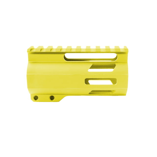 Tiger Rock AR-15 4in M-Lok Super Slim Free Float Handguard w/2in & 3in M-Lok Rail Sections Cerakote Plain Lemon Small - Tiger Rock