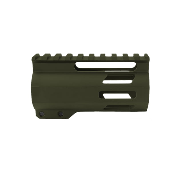 Tiger Rock AR-15 4in M-Lok Super Slim Free Float Handguard w/2in & 3in M-Lok Rail Sections Cerakote Plain OD Green Small - Tiger Rock
