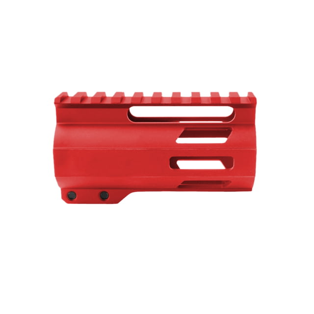 Tiger Rock AR-15 4in M-Lok Super Slim Free Float Handguard w/2in & 3in M-Lok Rail Sections Cerakote Plain Red Small - Tiger Rock