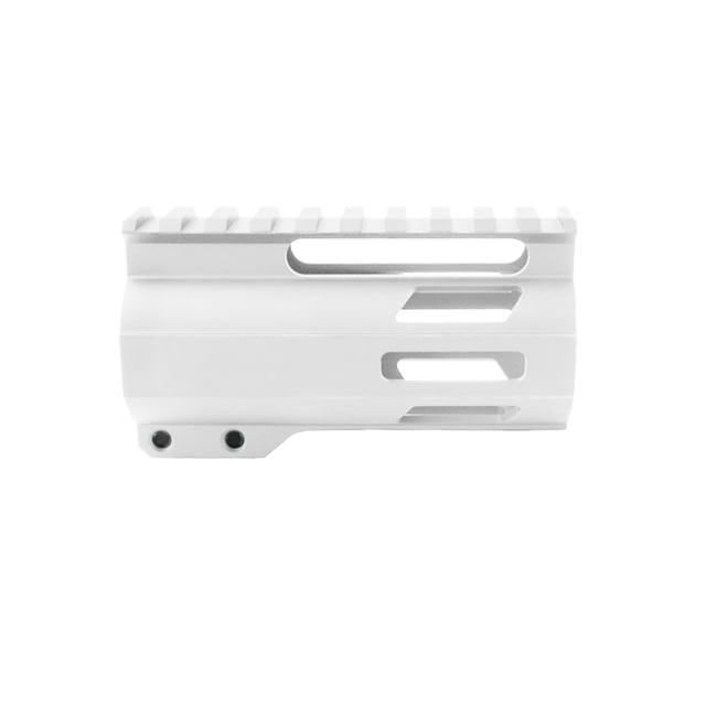Tiger Rock AR-15 4in M-Lok Super Slim Free Float Handguard w/2in & 3in M-Lok Rail Sections Cerakote Plain White Small - Tiger Rock