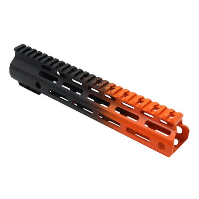 Tiger Rock AR-15 Angle Cut Clamp On M-Lok 10in Handguard Black Base Cerakote Gradient Organge Medium - Tiger Rock