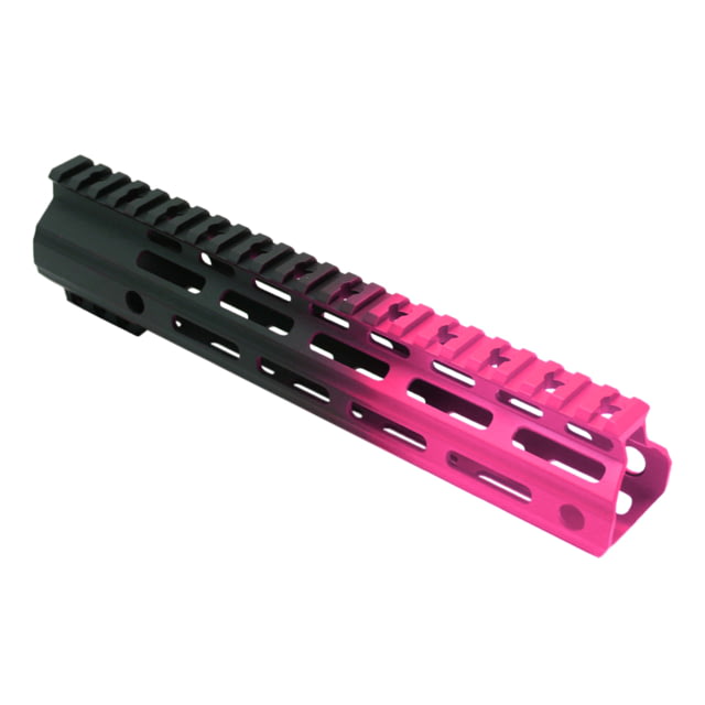 Tiger Rock AR-15 Angle Cut Clamp On M-Lok 10in Handguard Black Base Cerakote Gradient Pink Medium - Tiger Rock