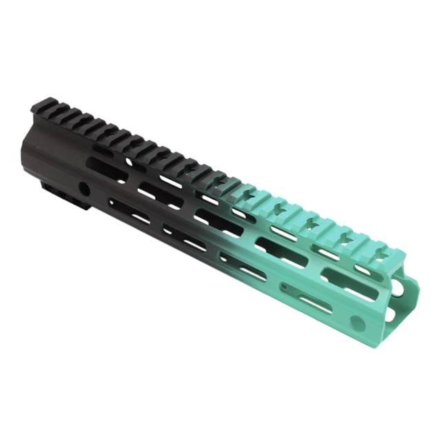 Tiger Rock AR-15 Angle Cut Clamp On M-Lok 10in Handguard Black Base Cerakote Gradient Robins Egg Medium - Tiger Rock