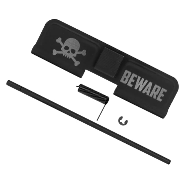 Tiger Rock AR-15 Ejection Port Cover & Dust Cover Assembly Beware Skull and Crossbones Black Small - Tiger Rock