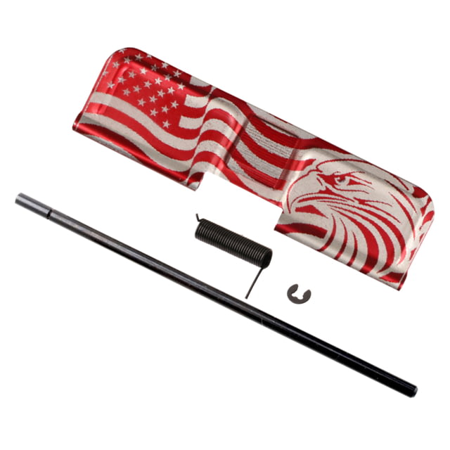 Tiger Rock AR-15 Patriotic Dust Cover W/ .223/5.56 Engraving Red Small - Tiger Rock