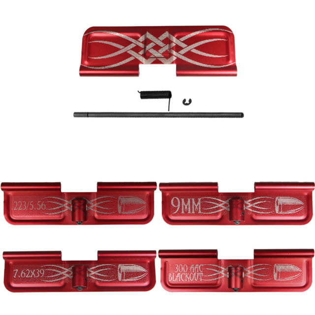 Tiger Rock AR-15 Tribal Dust Cover W/ Option Caliber Engraving 300 ACC Blackout Red Small - Tiger Rock