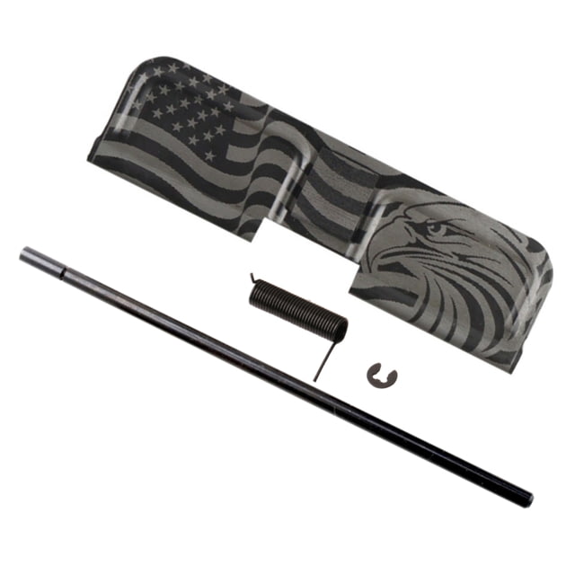 Tiger Rock AR-300 Patriotic Engraving w/ 300 ACC Blackout Ejection Port Cover Black Small - Tiger Rock