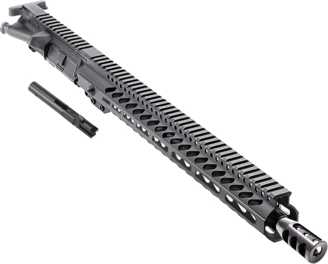Tiger Rock AR Complete Upper Receiver 9mm Caliber 24in 16in Barrel Straight 1x10 Twist 1/2x36 Thread 15in M-Lok Handguard Compensator Nitride Anodized - Tiger Rock