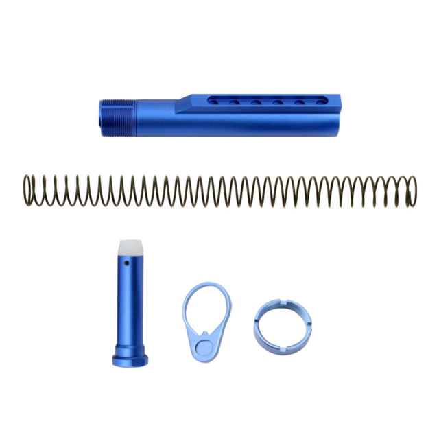 Tiger Rock Six Position Mil-Spec Buffer Tube Kit AR-15 M4 Blue Small - Tiger Rock