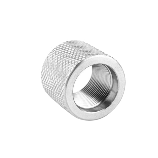 Tiger Rock Threaded Barrel Protector AR 9mm 1/2x36 Thread Pitch Silver Small - Tiger Rock