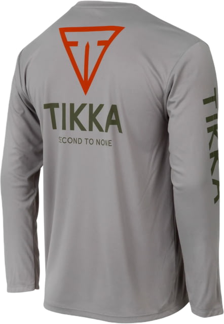 Tikka Tech T-Shirt - Men's Long Sleeve Light Grey Large