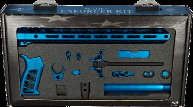 Timber Creek TCO Enforcer Complete Build Kit for AR-15 M-LOK Ambidextrous Blue Enforcer Kits