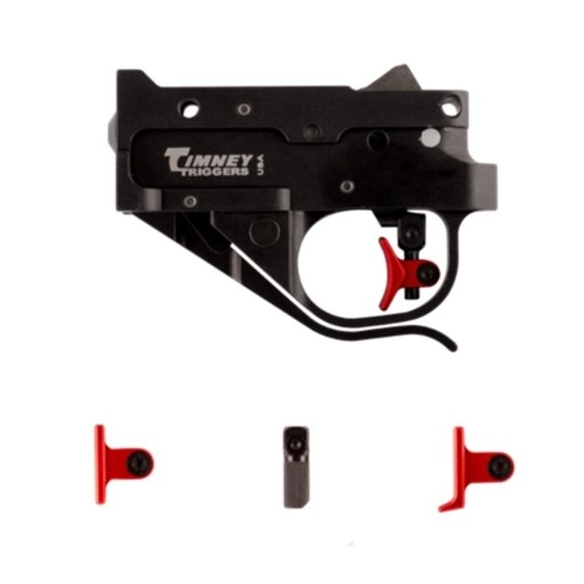 USED Timney Triggers Calvin Elite  Trigger Black/Red Shoe Actual - Timney Triggers