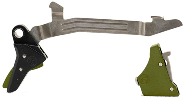 USED Timney Triggers Glock Alpha Competition Trigger Straight 3lb Pull Gen 3-4 Green Alpha Glock 3-4 - Large-Green - Timney Triggers