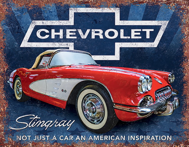 Tin Signs Chevy Stingray Corvette