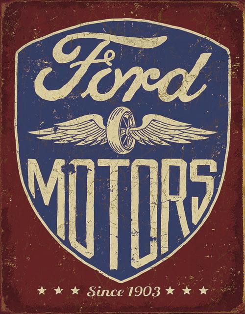 Tin Signs Ford Motors Since 1903 12.5" x 16"