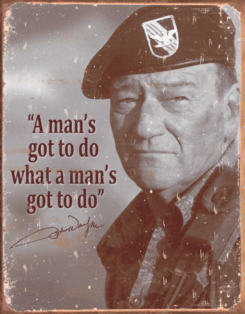 Tin Signs John Wayne Mans Tin Sign TSN