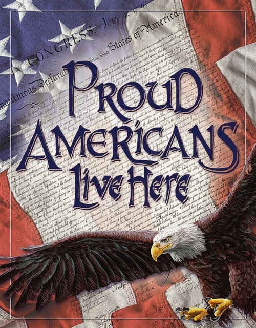 Tin Signs Proud American 12.5in X 16in