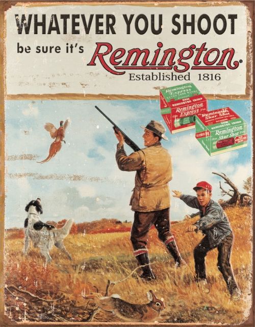 Tin Signs Remington Sign Whatever You Shoot TSN
