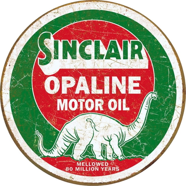 Tin Signs Tin Signs Sinclair Opaline Round 11.75in Diameter Reproduced From Authentic Vintage Advertising Rich Vibrant Colors And Heavy Embossing Make These - $11.99 at Optics Planet