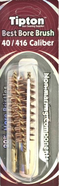 Tipton 40/416 Caliber Rifle Bronze Best Bore Brush Shelf Pack of