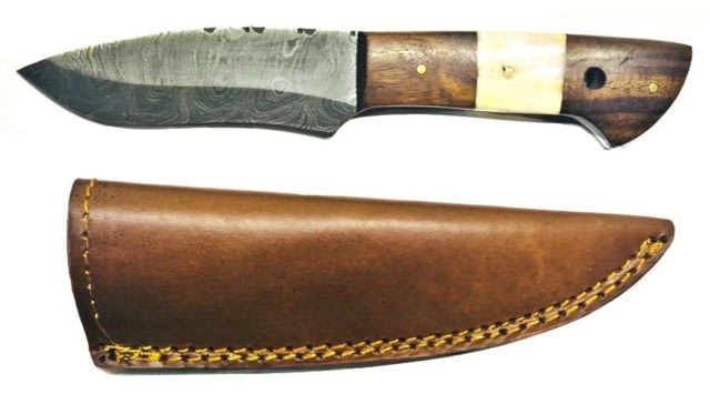 Titan Damascus Fixed Blade Knife 7.3in TD-095 - Titan International Knives