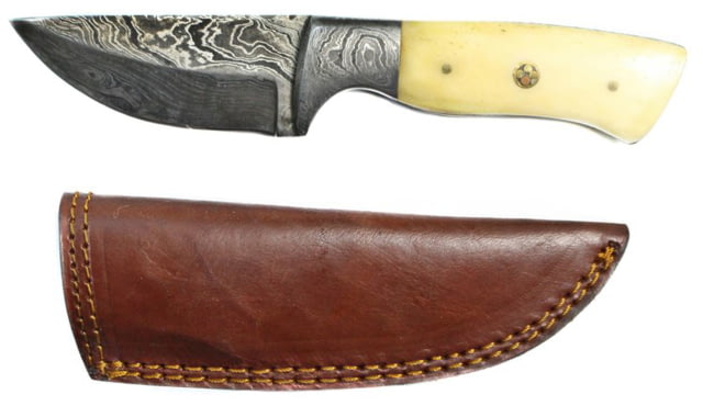 Titan Damascus Fixed Blade Knife 7.3in TD-103 - Titan International Knives